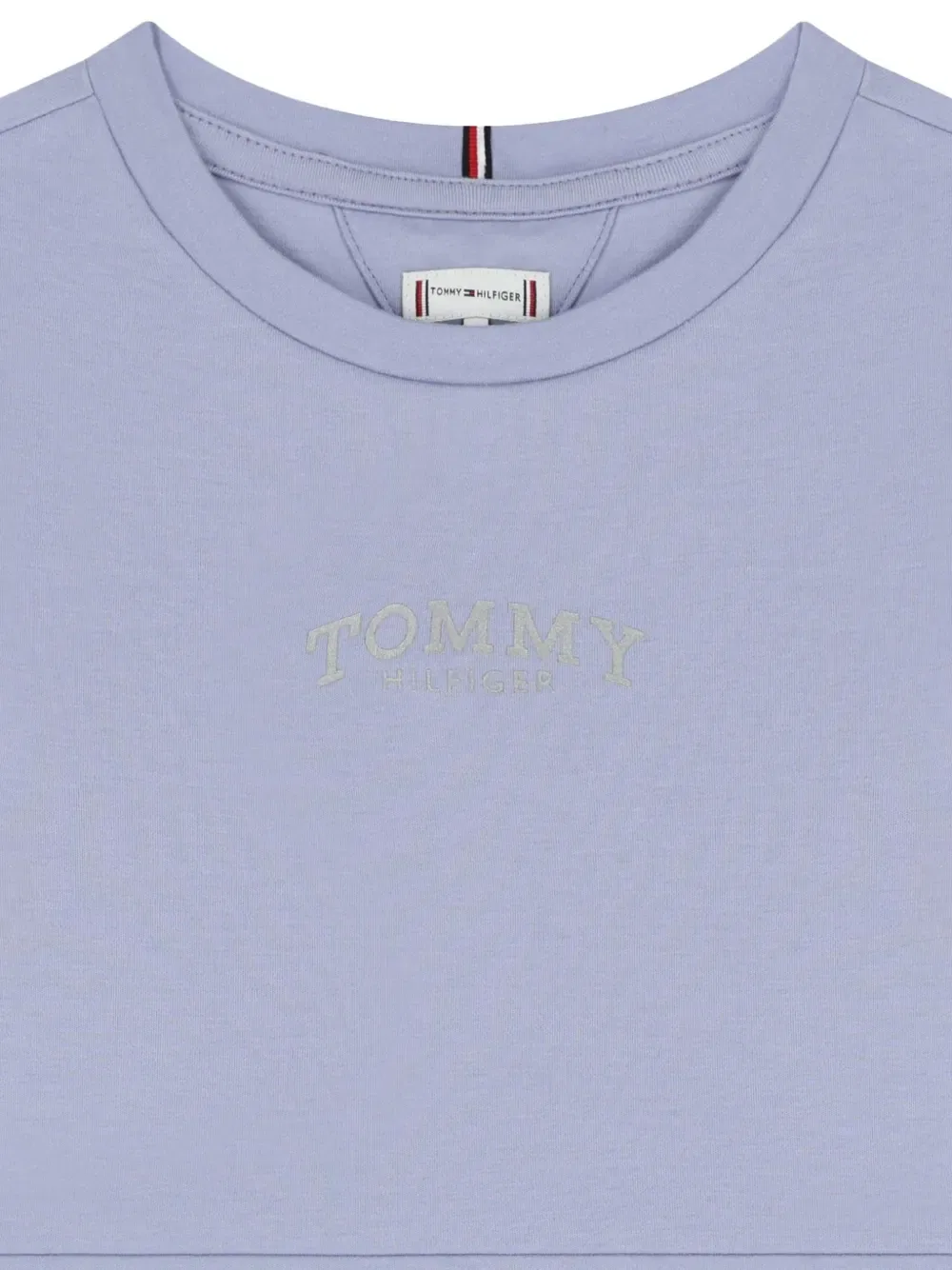 Хлопковое платье А-силуэта Tommy Hilfiger Junior, фиолетовый — фото 3