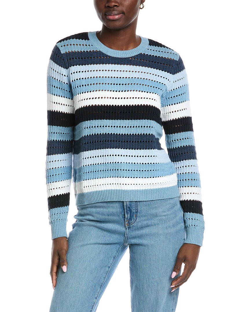 

Хлопковый свитер с радужным узором пойнтелле Autumn Cashmere, синий