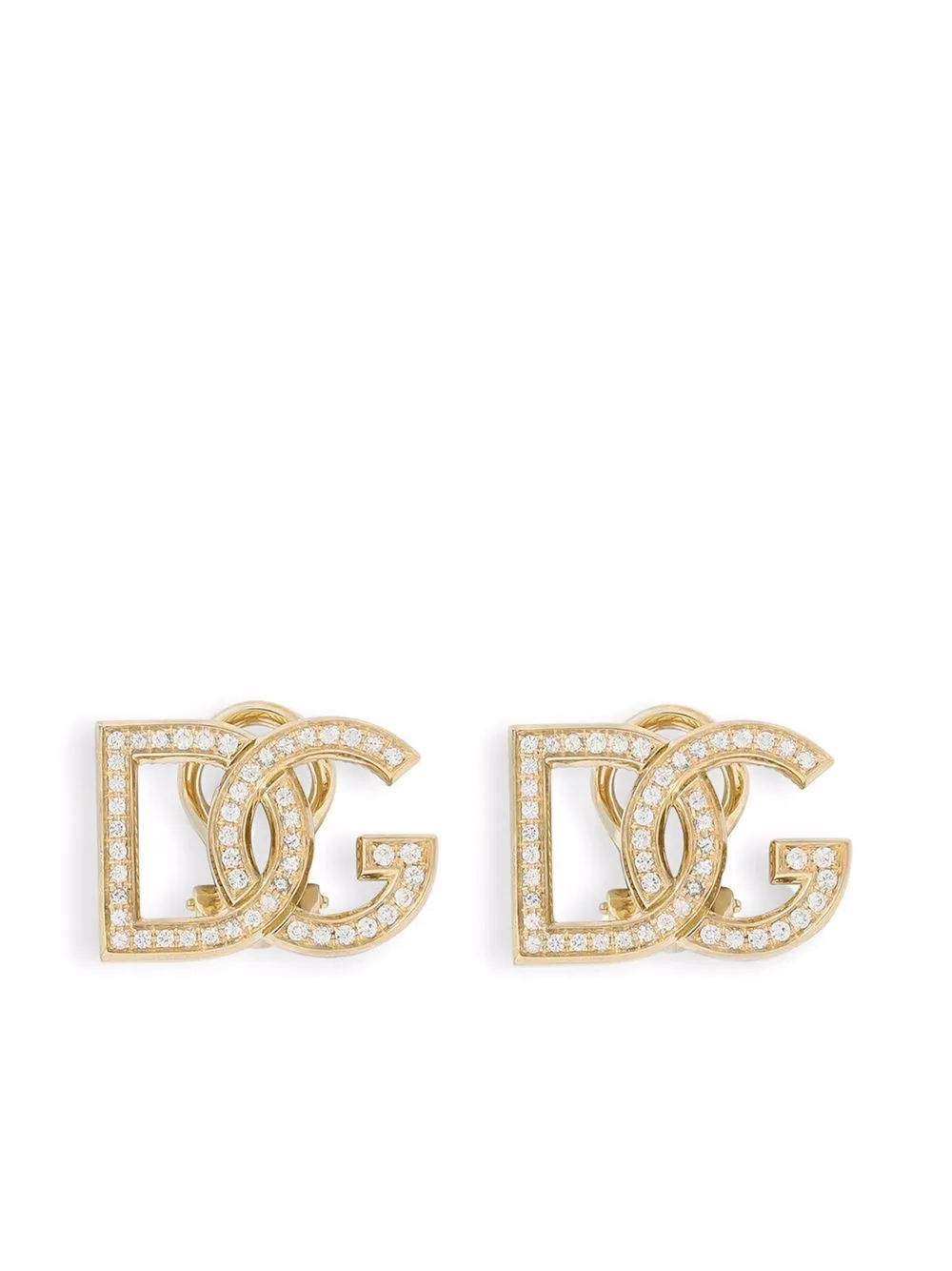 

Серьги-клипсы из желтого золота с логотипом DOLCE & GABBANA, золотой