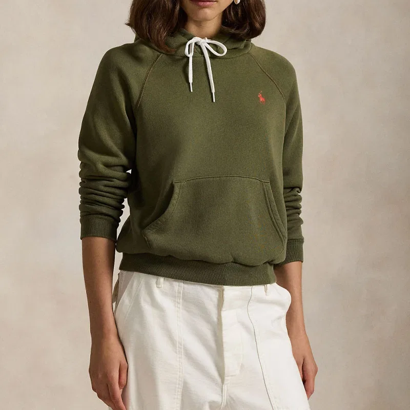 Толстовка с капюшоном из флиса Shrunken Fit 'Thermal Green' Polo Ralph Lauren — фото 3
