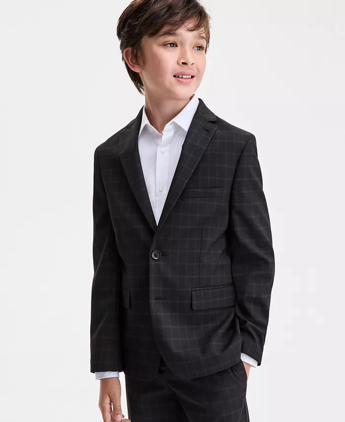 Костюм Big Boys Windowpane Print из двух предметов Kenneth Cole Reaction, черный — фото 3