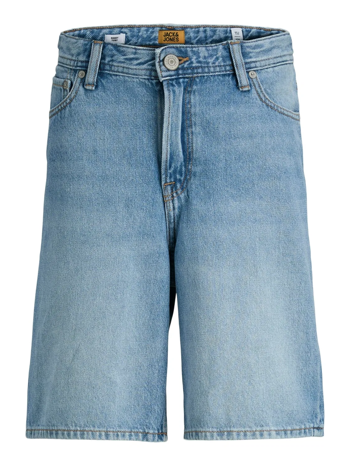 Шорты джинсовые свободного кроя JACK & JONES Junior, blue denim