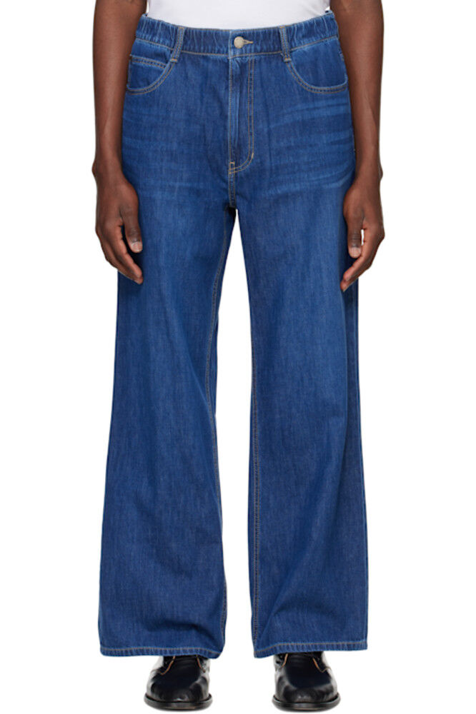 

Синие широкие джинсы Bootcut Solid Homme