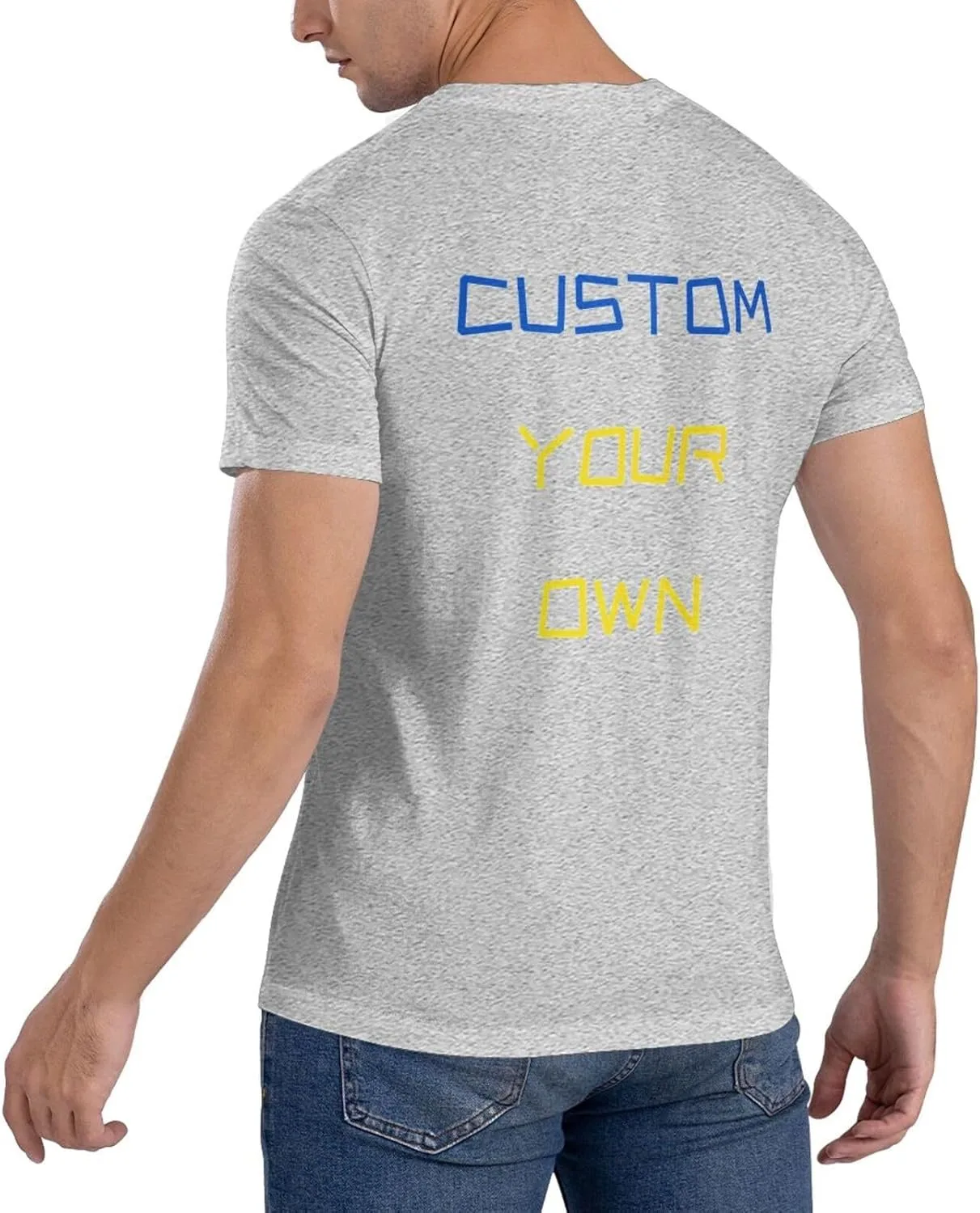 Футболка Customized с принтом спереди и сзади, Cotton, с фото и текстом — фото 2