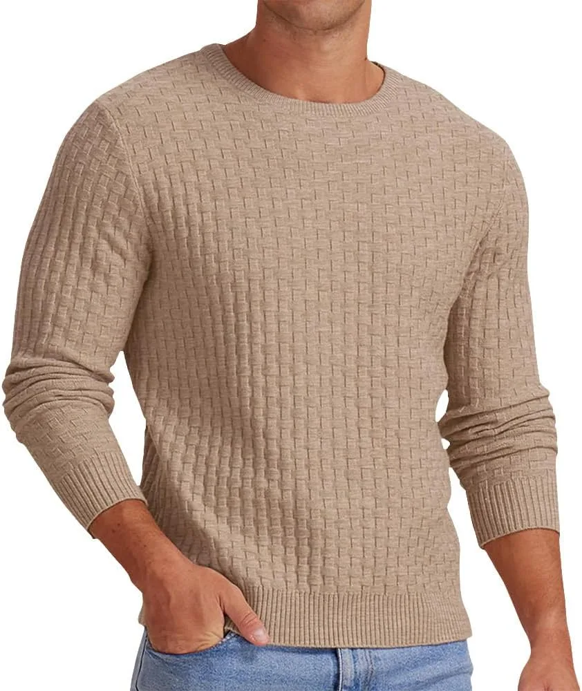 

Мужской свитер с круглым вырезом, длинный рукав, мягкий термо Cobiako