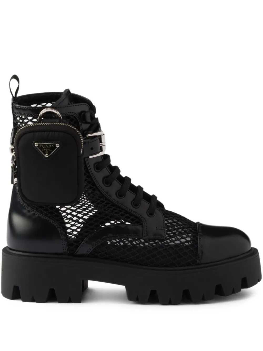 Ботинки Monolith в стиле милитари Prada, черный