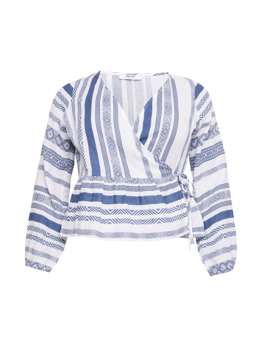 

Блузка ABOUT YOU Curvy Julika, цвет Blue/White