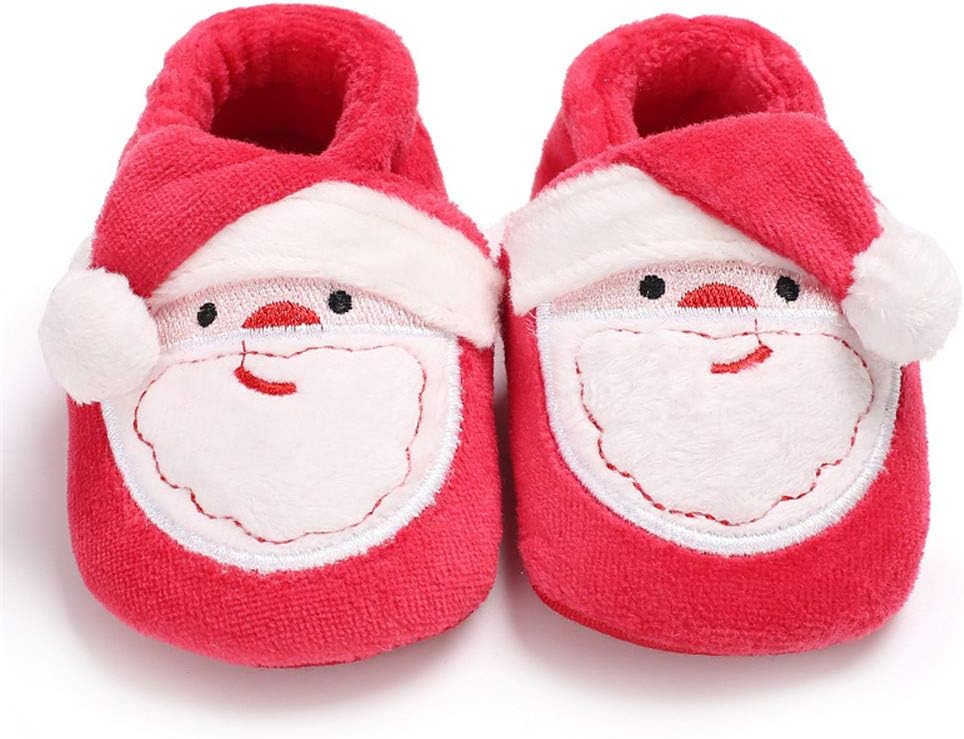 HsdsBebe Унисекс Новорожденные Детские Хлопковые Пинетки с Нескользящей Подошвой для Малышей Мальчиков и Девочек Зимние Теплые Флисовые Носочки-Обувь, D/Christmas — фото 2