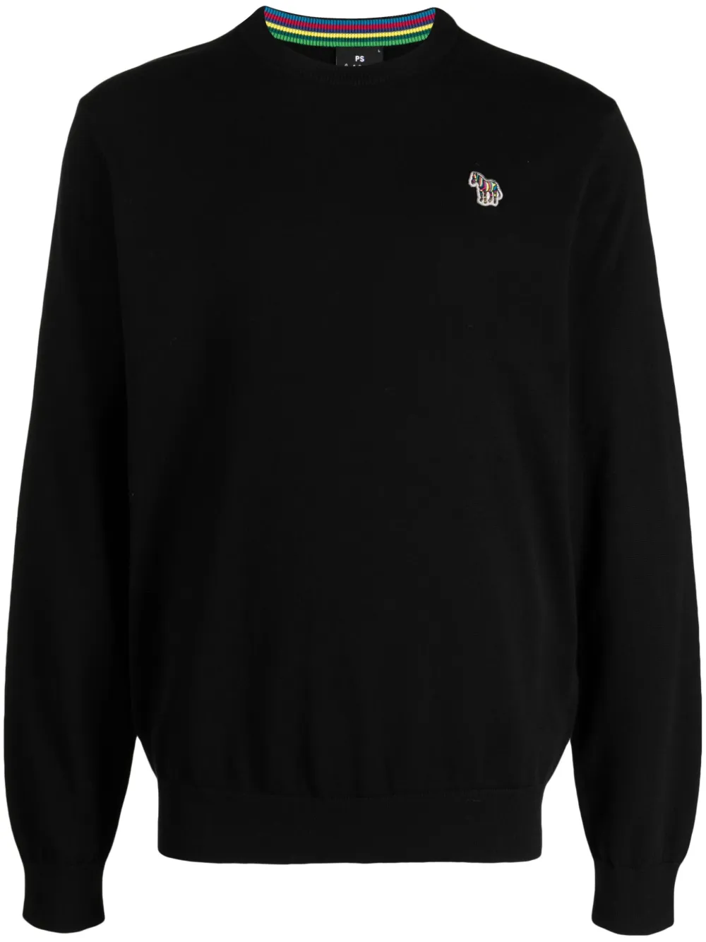 

Джемпер с круглым вырезом и нашивкой PS Paul Smith, черный