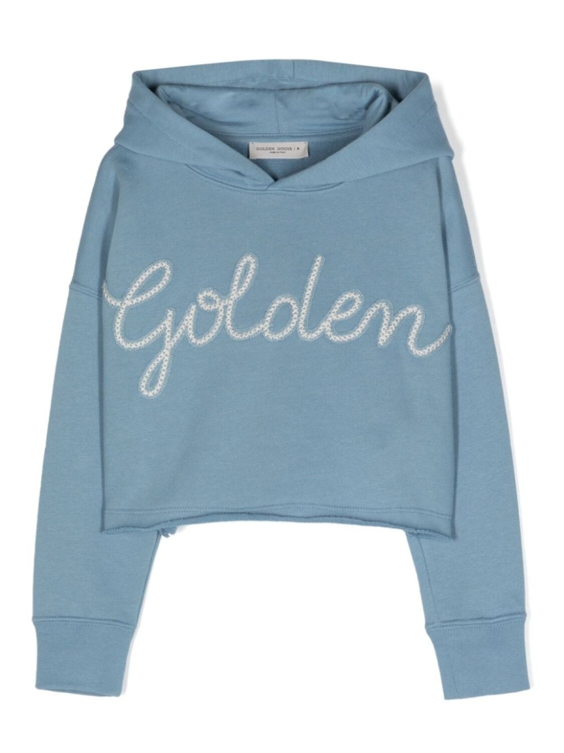 

Golden Goose Kids худи с вышитым логотипом, синий