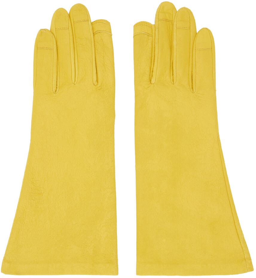

Короткие перчатки Porterville Yellow 8 - осталось только 2 шт Rick Owens