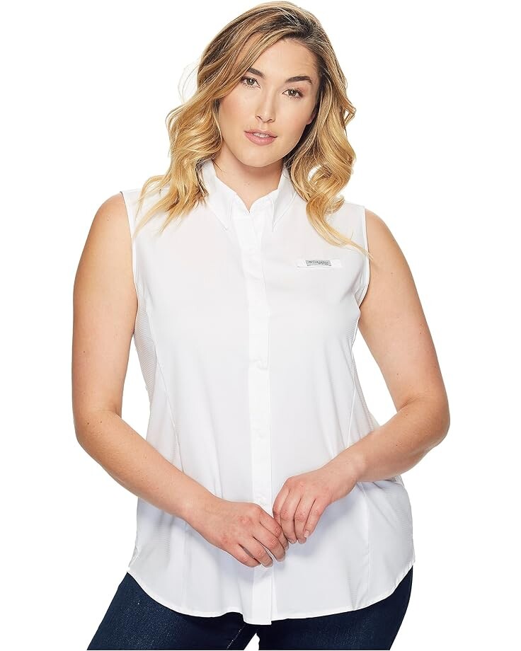 

Рубашка Columbia Plus Size Tamiami Sleeveless, белый