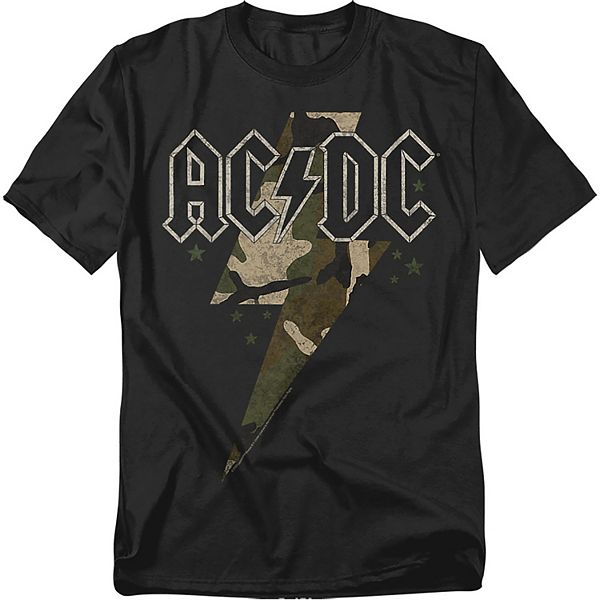 

Футболка с принтом Big & tall ac/dc camo bolt Licensed Character