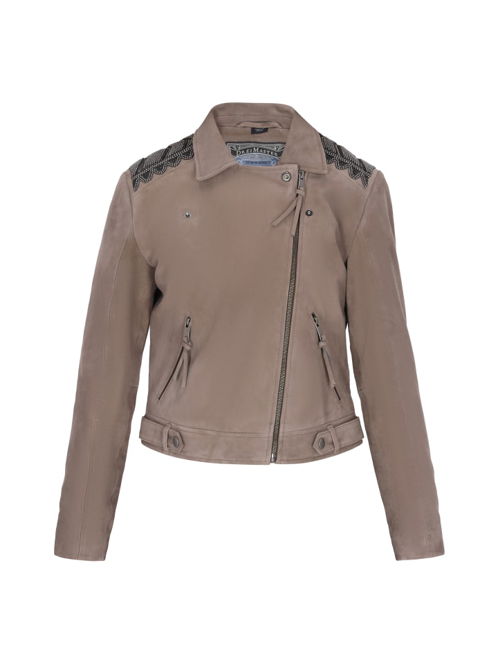 

Кожаная куртка DreiMaster Vintage, цвет taupe grey