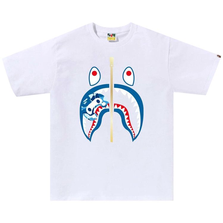 

Футболка BAPE ABC Camo Milo Shark Tee, White/Blue