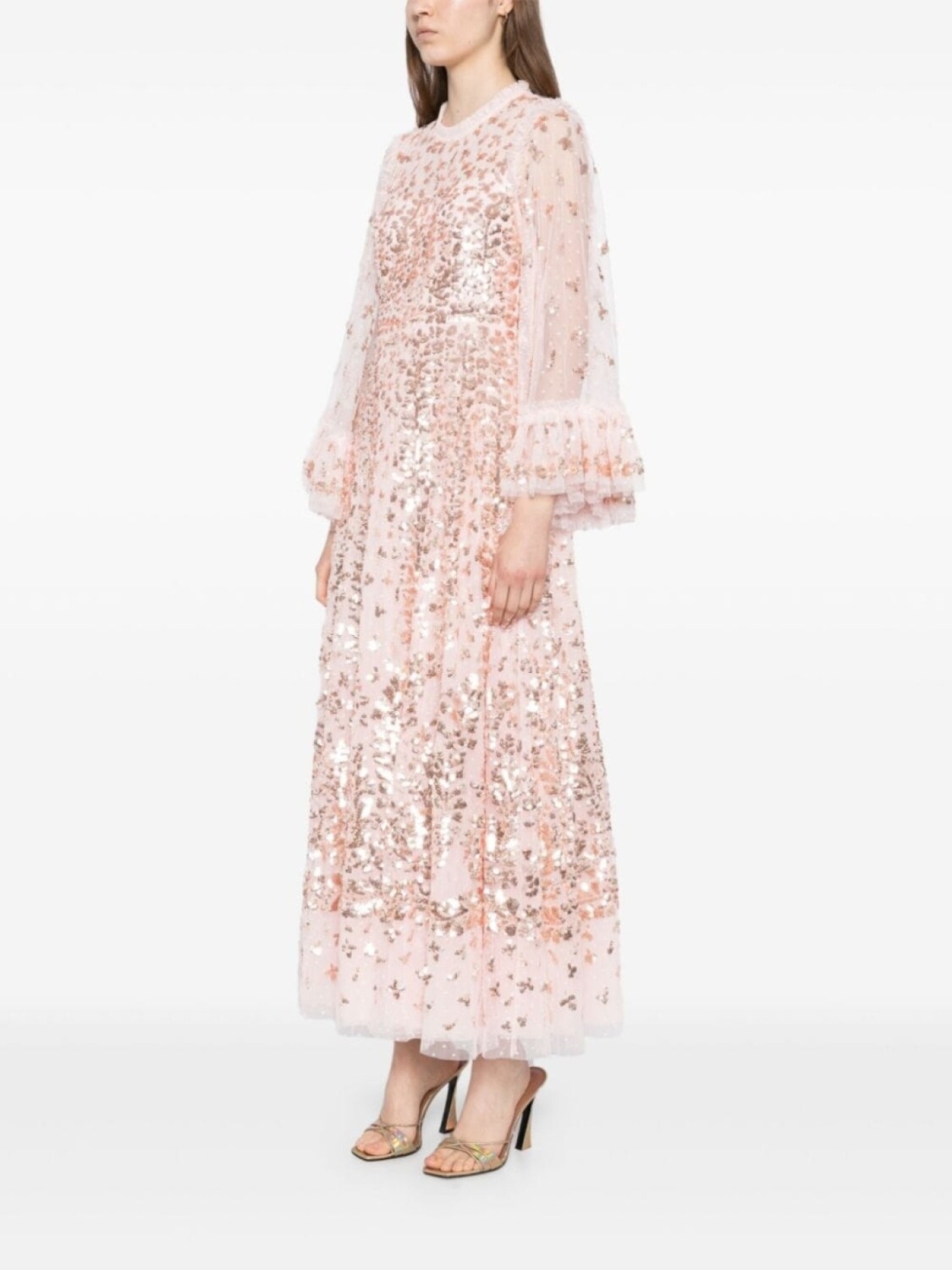 

Needle & Thread платье Fern, розовый