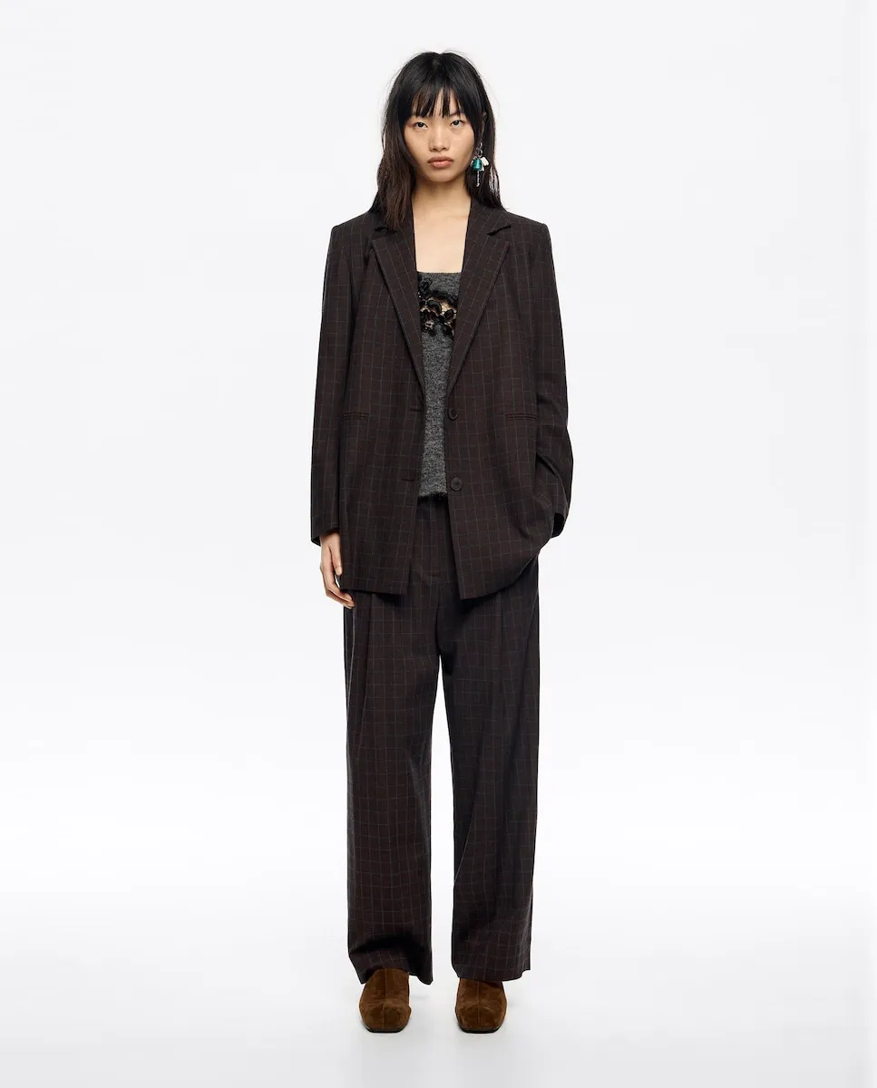 

Женские прямые брюки с защипами Carrot Bimba y Lola, коричневый