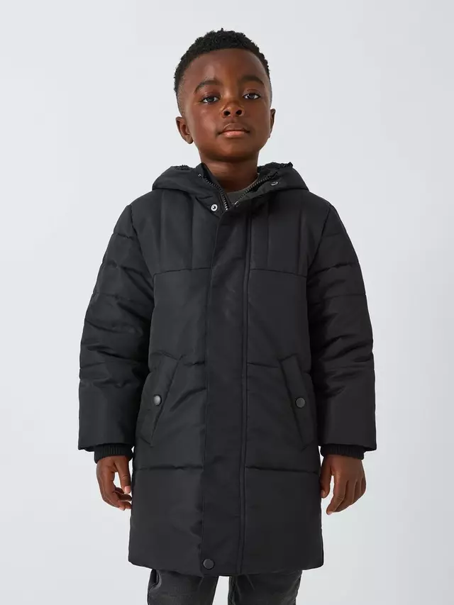 

Куртка John Lewis Kids' Longline Padded, черный