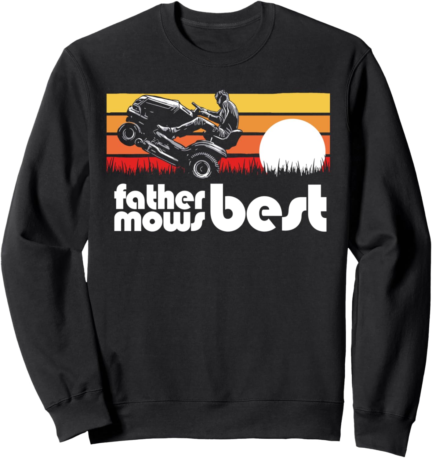 

Забавная винтажная толстовка с надписью «Отец косит лучшую газонокосилку с сиденьем на задних колесах» Giant Step Landscaping Threads, черный