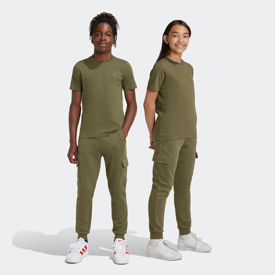 Зауженные брюки ADIDAS ORIGINALS, хаки — фото 3