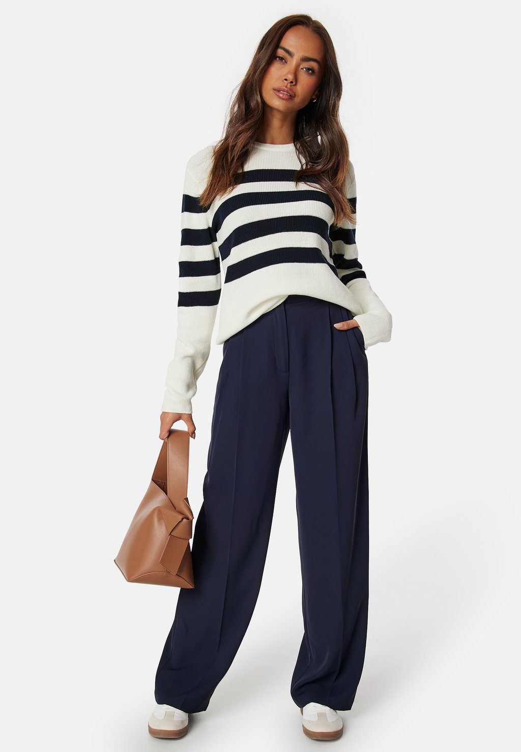 

Джемпер STRIPED O-NECK KNITTED SWEATER Bubbleroom, зеленый