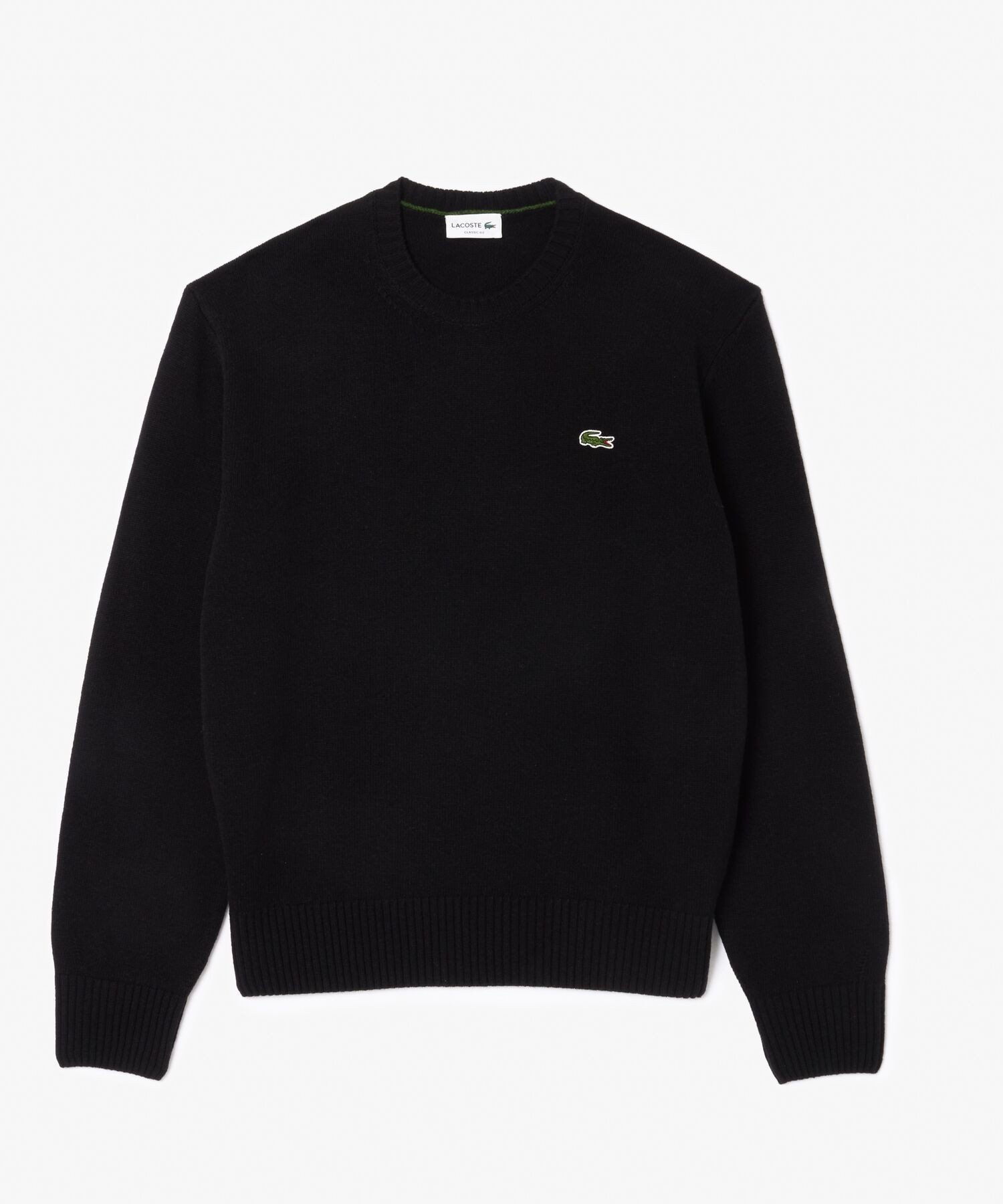 Вязаный шерстяной свитер LACOSTE, Black — фото 3