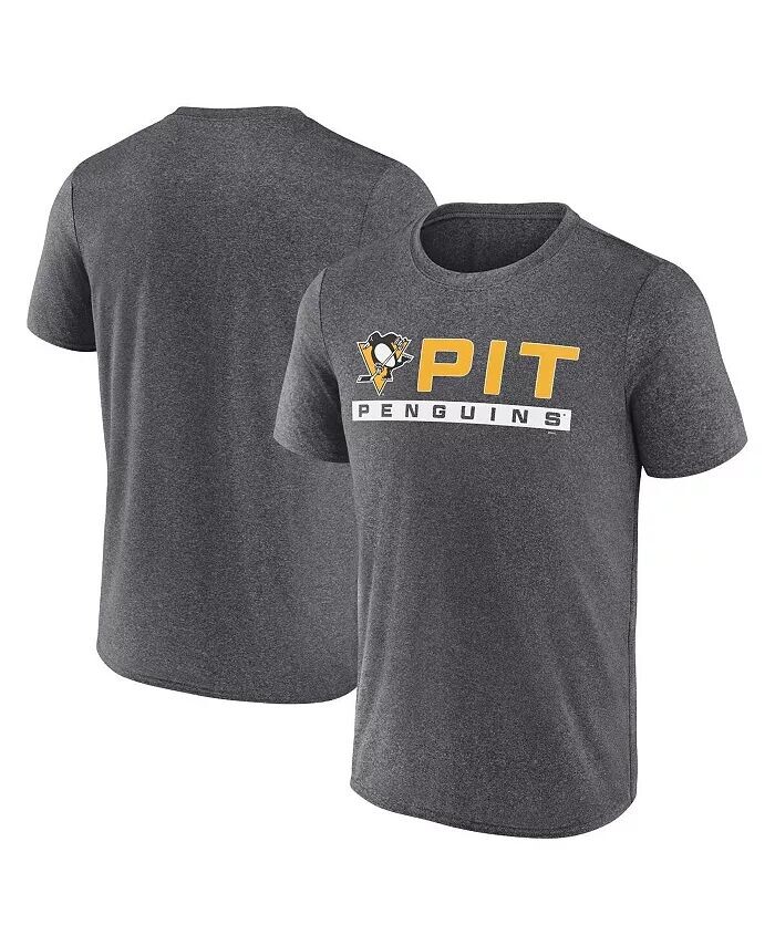 

Мужская футболка Heather Charcoal Pittsburgh Penguins Playmaker Fanatics