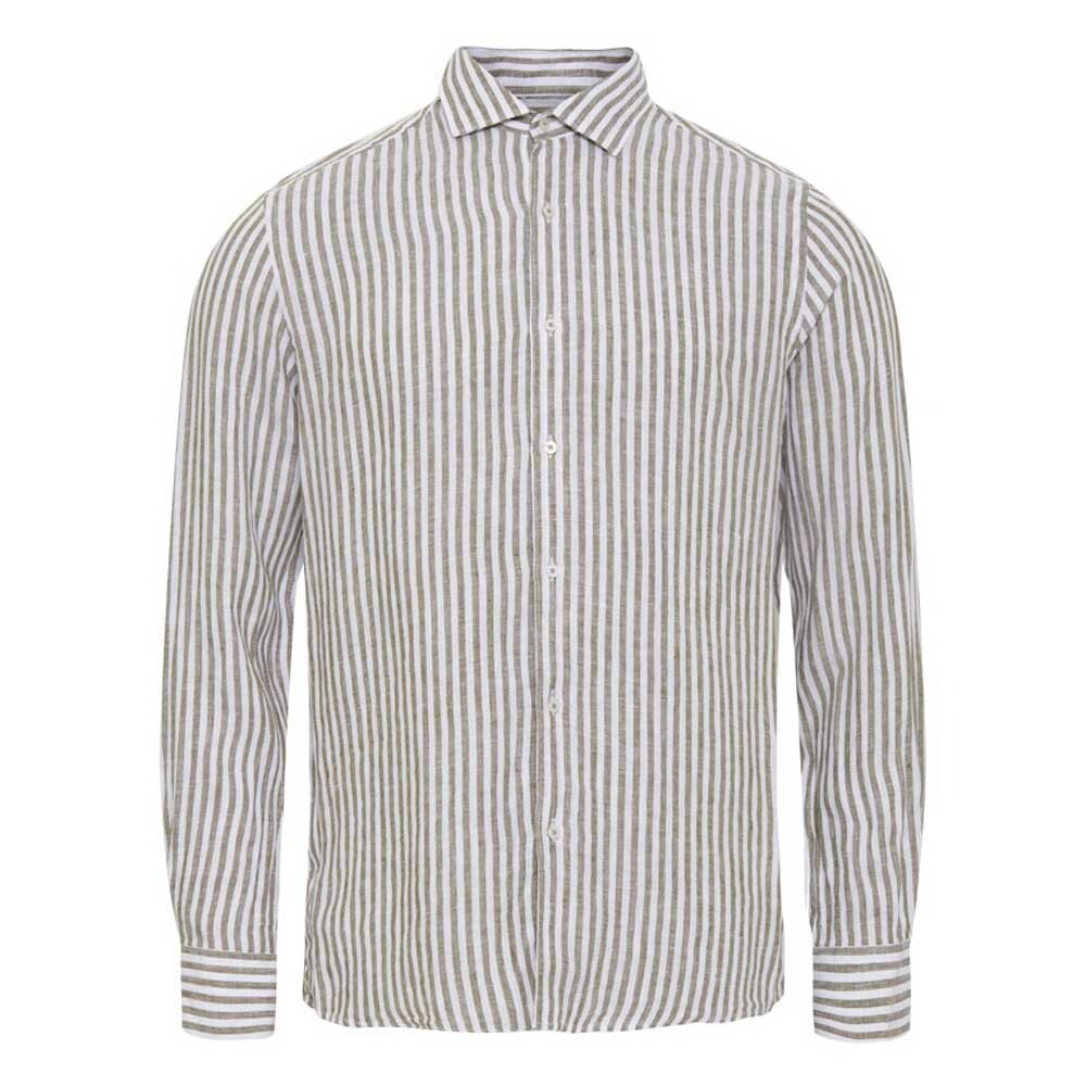 

Рубашка с длинным рукавом Sea Ranch Birger Striped Linen, серый