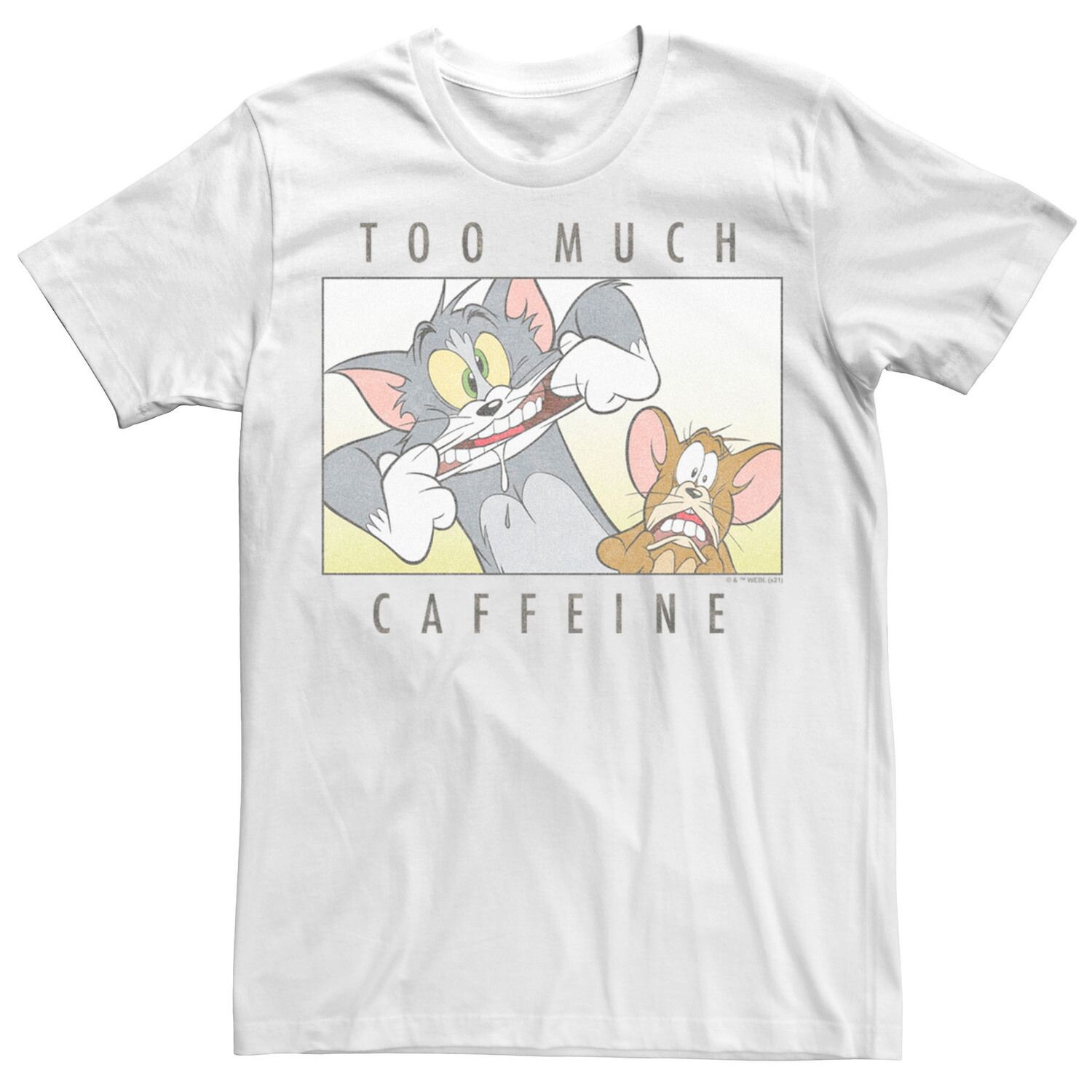 

Мужская футболка Tom And Jerry Too Much Caffeine Licensed Character