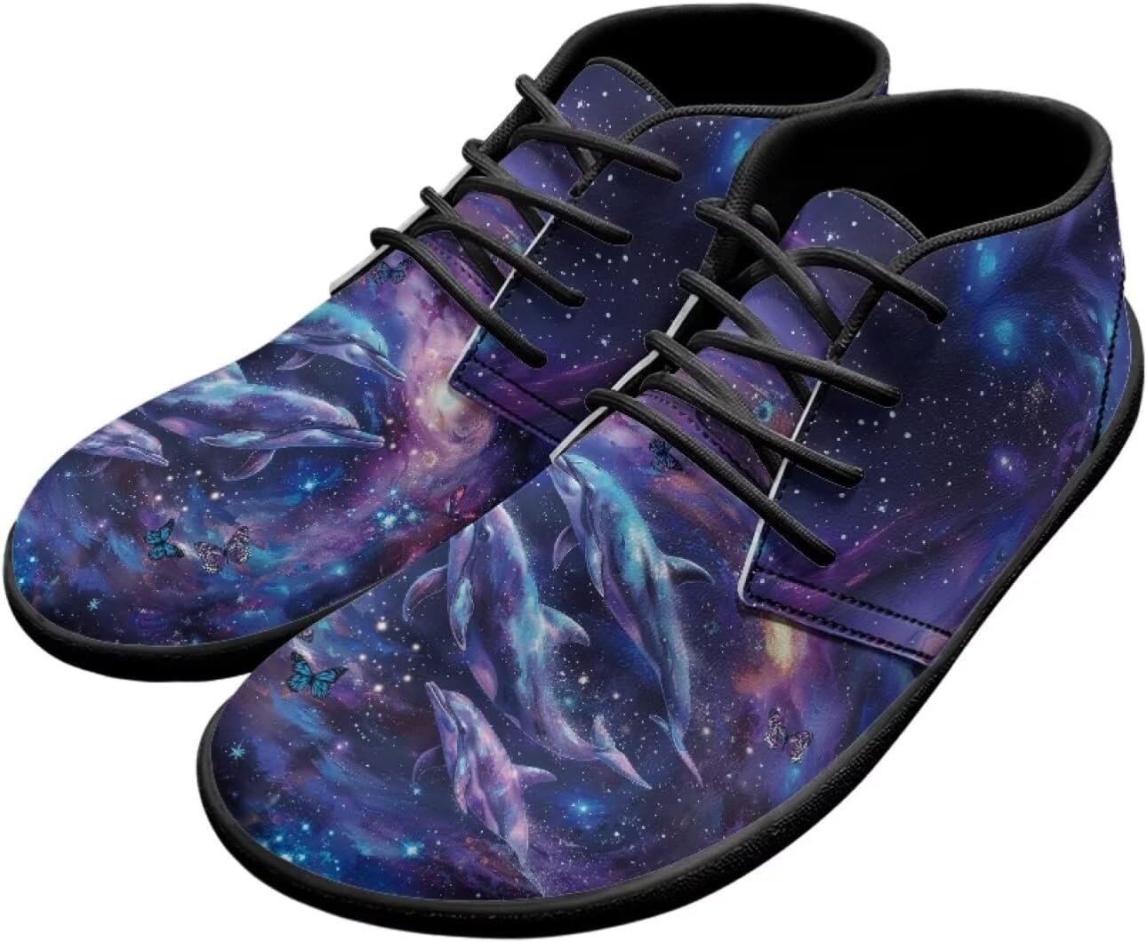 

Мужские кроссовки для ходьбы, ботинки с широким носком, противоскользящая подошва, кроссовки с нулевым перепадом высоты подошвы Xixirimido, Galaxy Dolphin