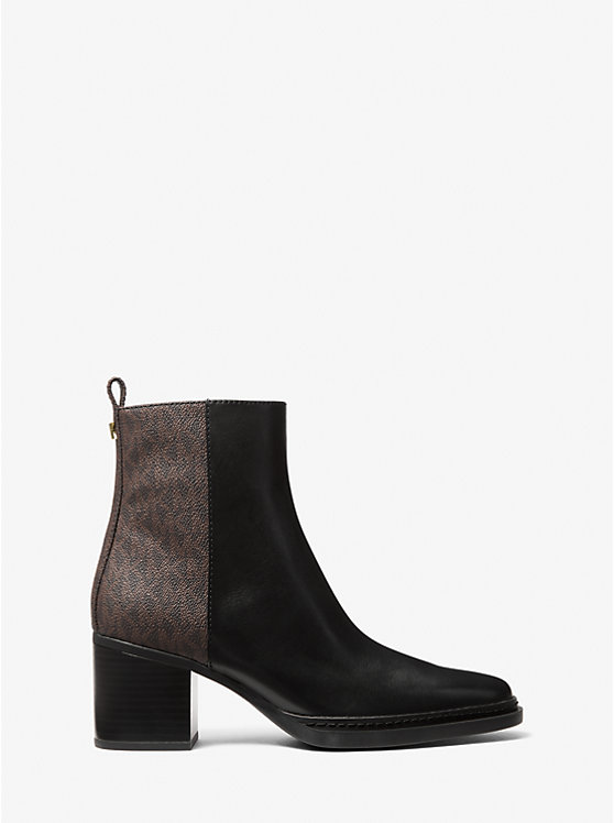 Кожаные сапоги Lex с фирменным логотипом Michael Kors, Brown/Blk — фото 2