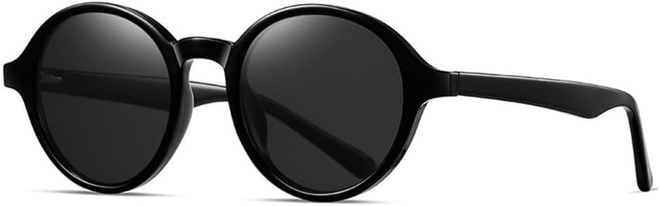 

Мужские солнцезащитные очки в стиле ретро, ​​круглые, для активного отдыха и вождения, модные панк-очки, двухцветные, с защитой от УФ-излучения UV400, роскошные женские солнцезащитные очки TKKTLLT, Black Grey