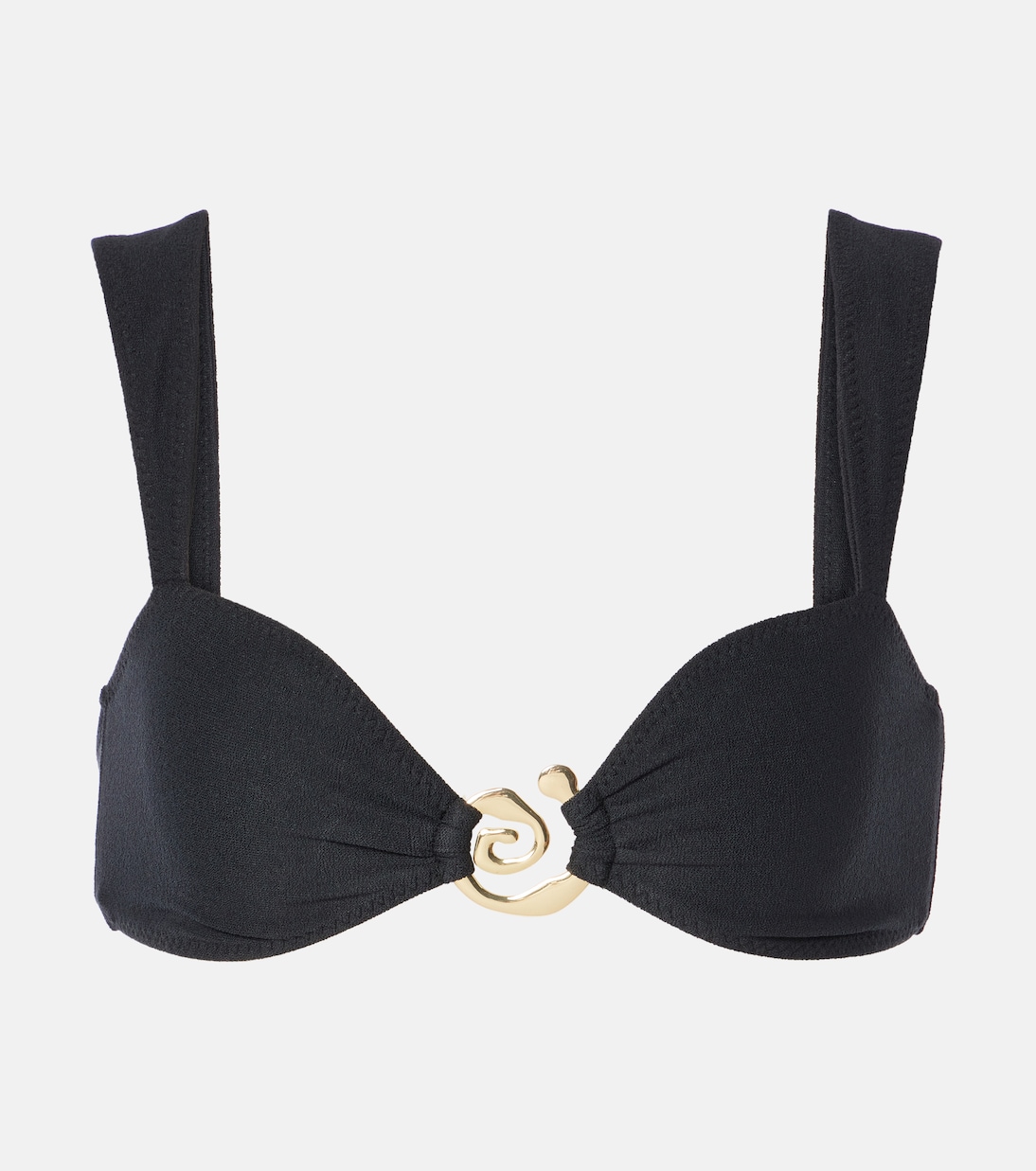 

Спиральный топ бикини Same, Faux Suede Black