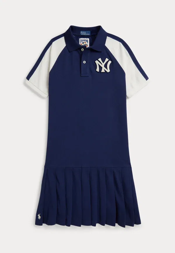 Платье-поло Yankees, Polo Ralph Lauren, 7-14 лет, темно-кобальтовый/белый