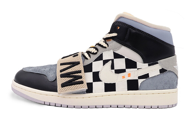 

Кроссовки Air Jordan 1 Vintage Basketball Shoes Women's High-top Black/white, черный/белый