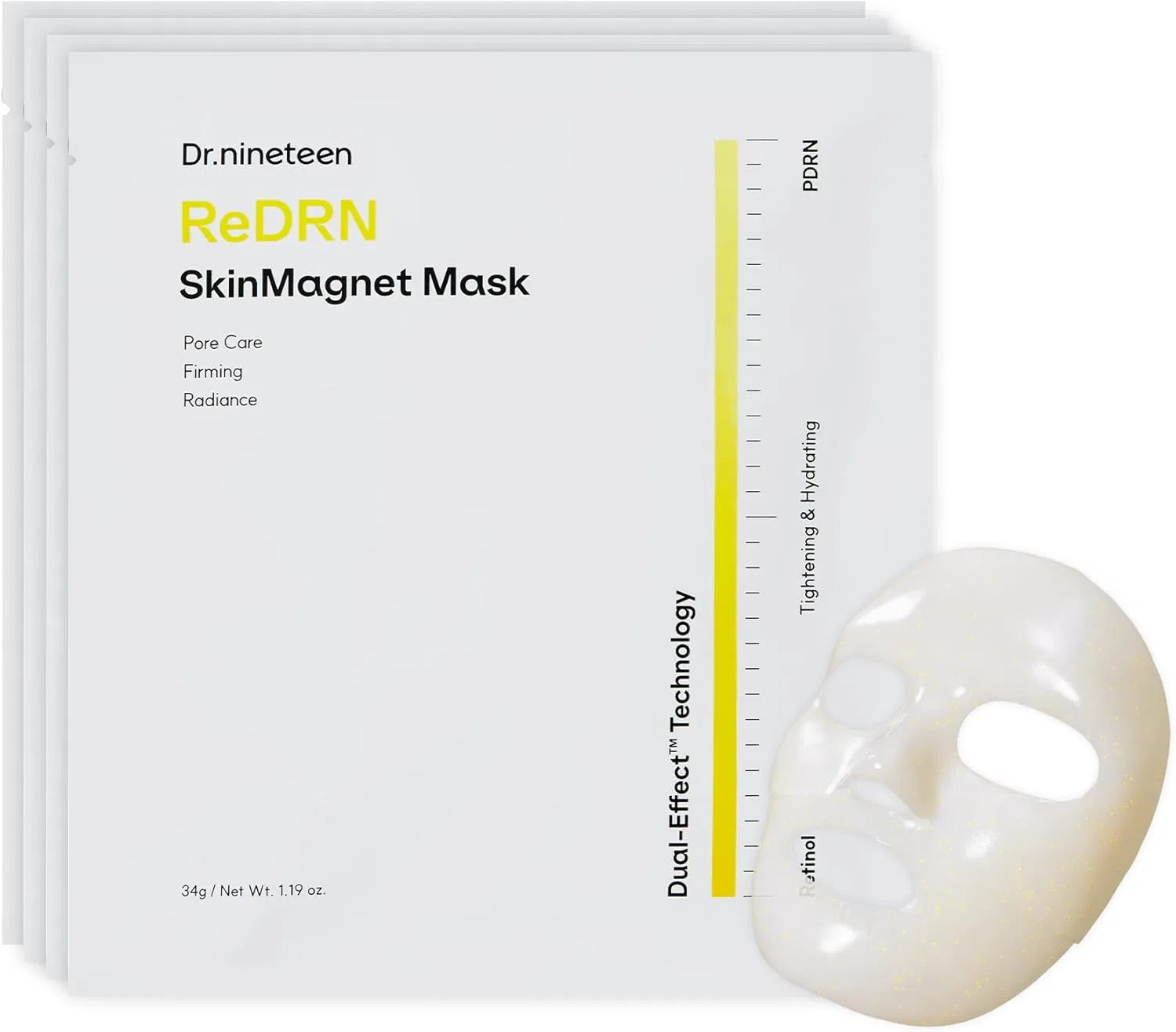 Маска для лица Dr.Nineteen — Гидрогелевая ReDRN Skin Magnet с PDRN, ретинолом и пептидами
