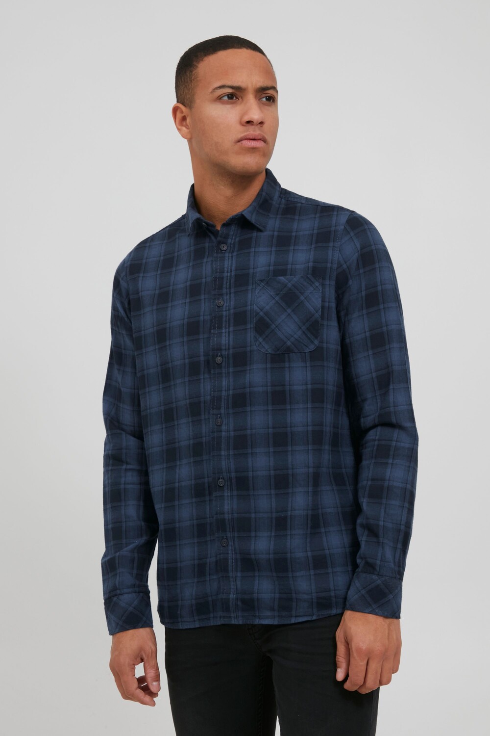 

Рубашка !SOLID Langarm SDVarick Shirt 21106073, синий