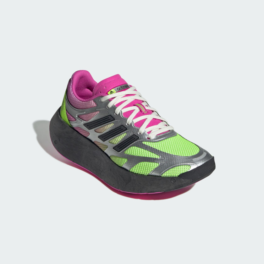 Женские кроссовки Adidas Adizero Aruku, розовый/желтый — фото 4