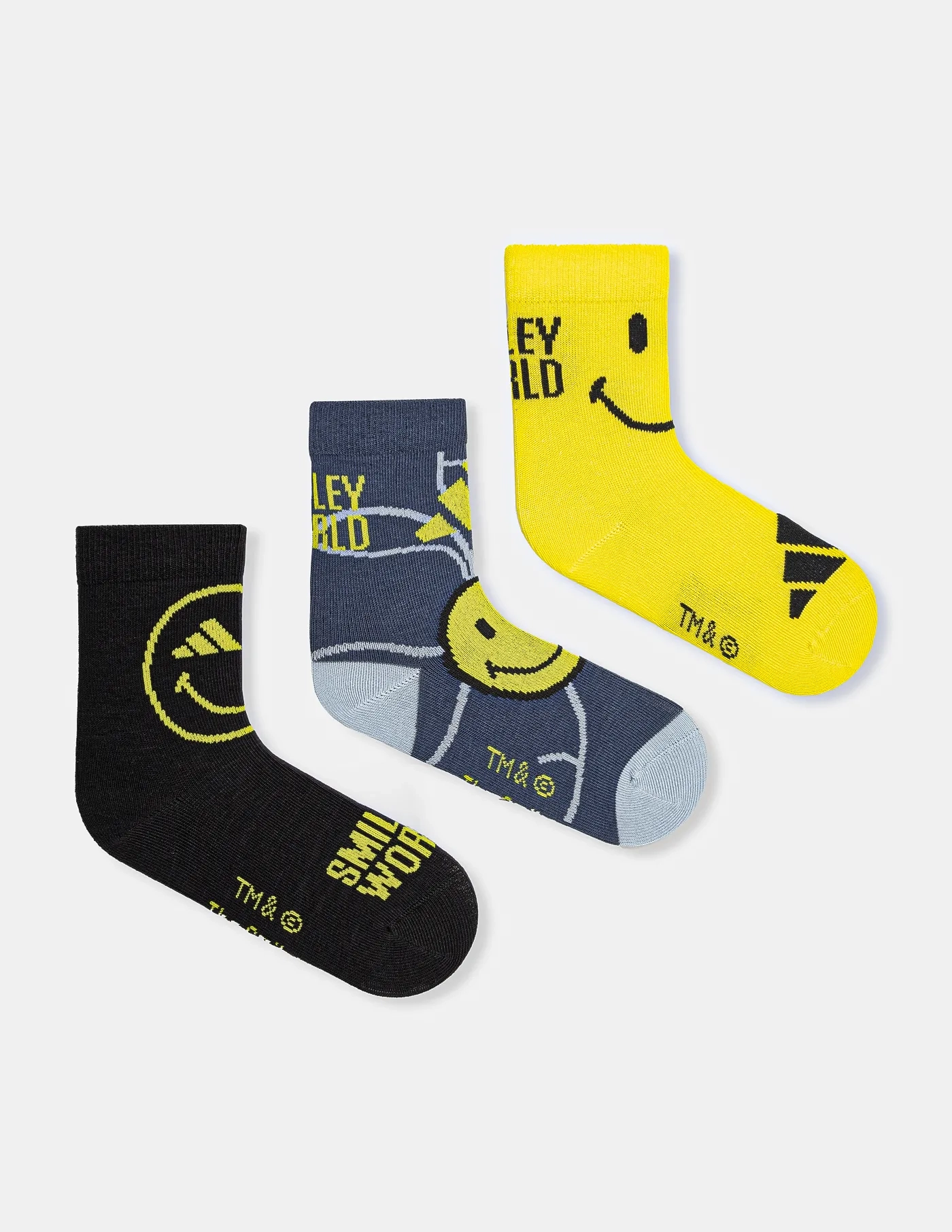 

Детские носки SMILEY, 3 шт adidas Performance, желтый