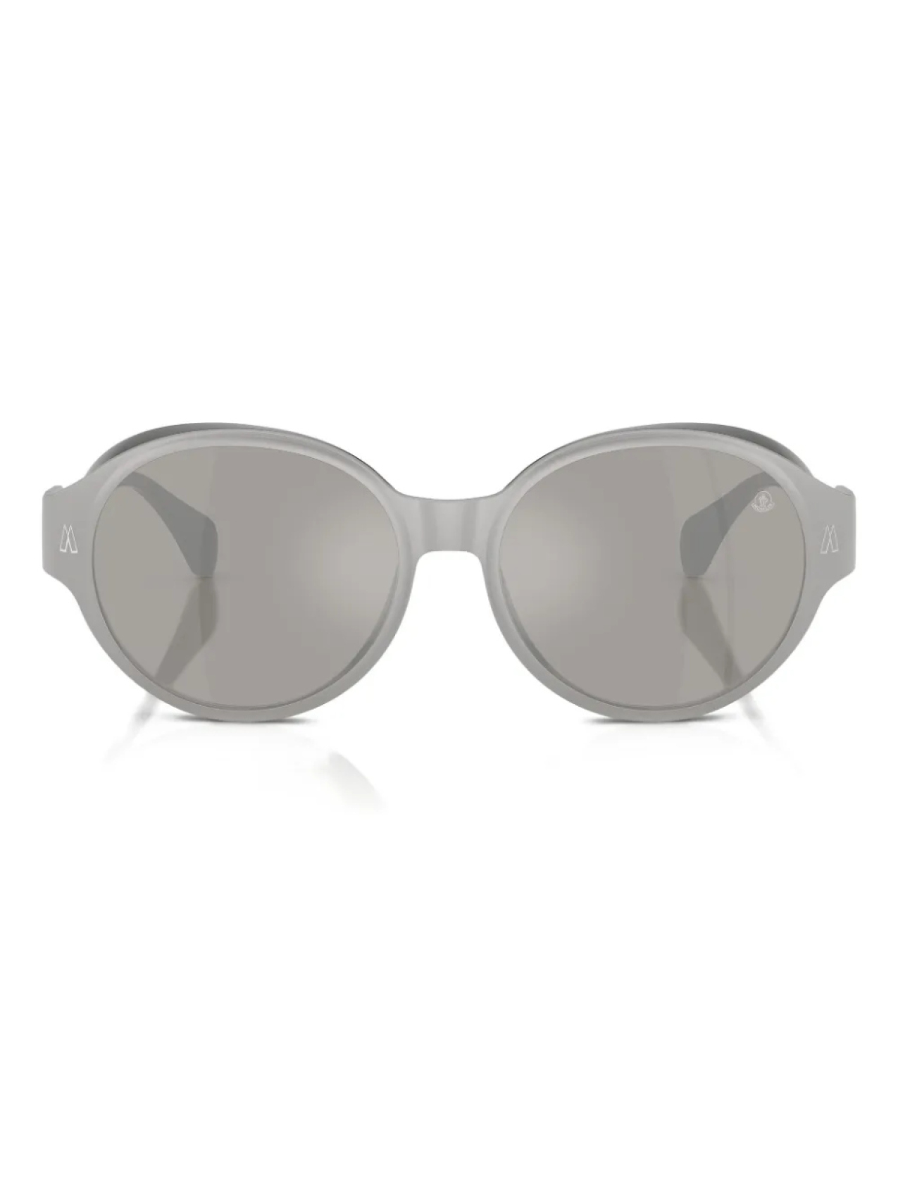 

Солнцезащитные очки в овальной оправе Moncler Eyewear, серебряный