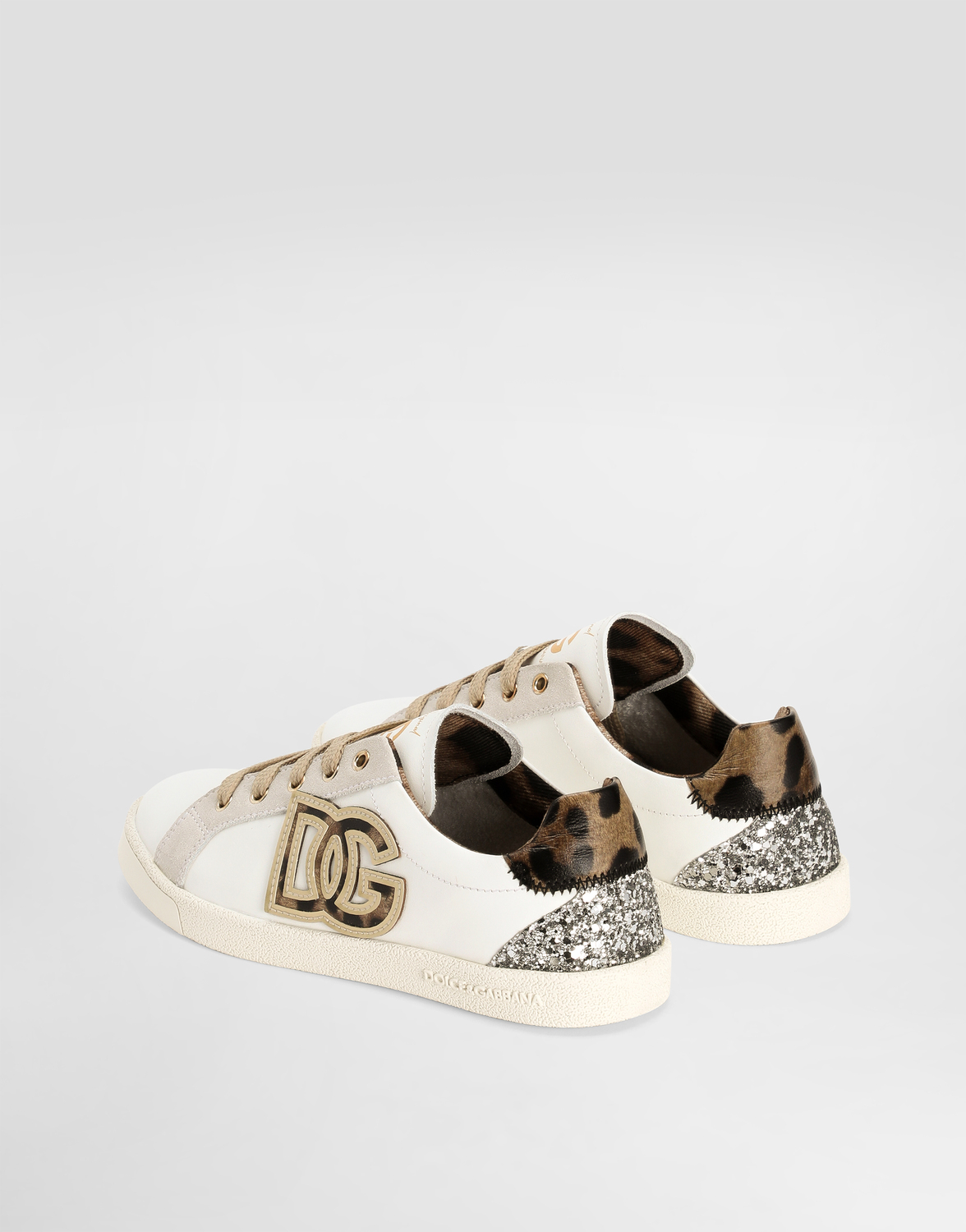 Кроссовки DG Original с блестками и вышивкой DOLCE & GABBANA, мультиколор — фото 3