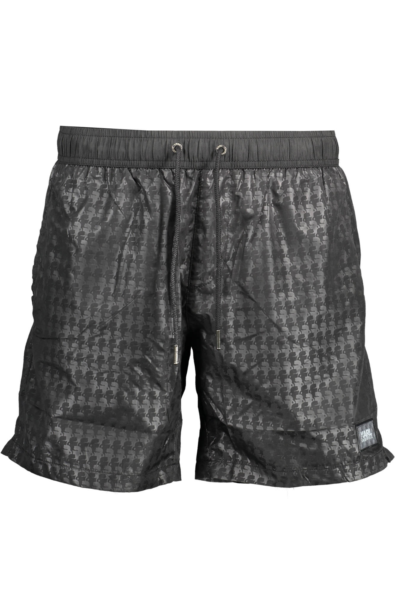 

Мужские шорты Karl Lagerfeld Beachwear пляжные с геометрическим узором, черный