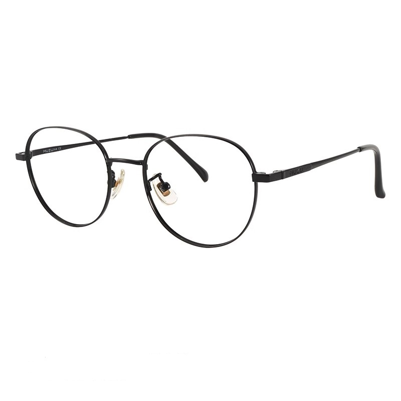 

MUZU Унисекс овальные очковые оправы из сплава, Versatile Black-C10 frame