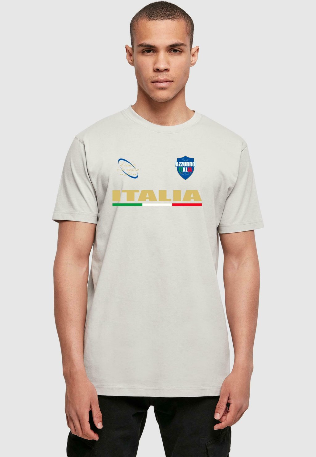 

Рубашка с принтом ITALIA TRIKOT Mister Tee, светло-серый