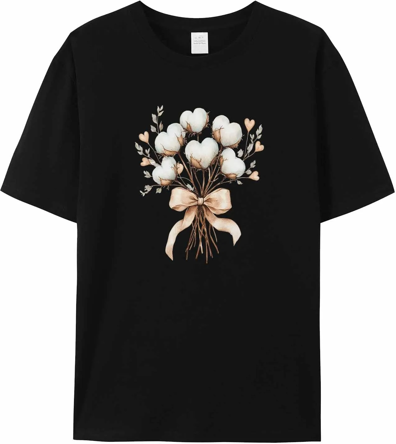 

Мужская футболка с коротким рукавом Watercolor Cotton Bouquet jdudh