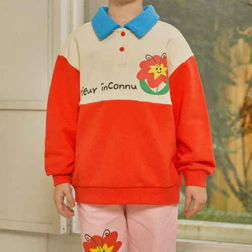 Футболка поло MINIDOU Fleur Color Block Kids Man to Man PK тёмно-синяя