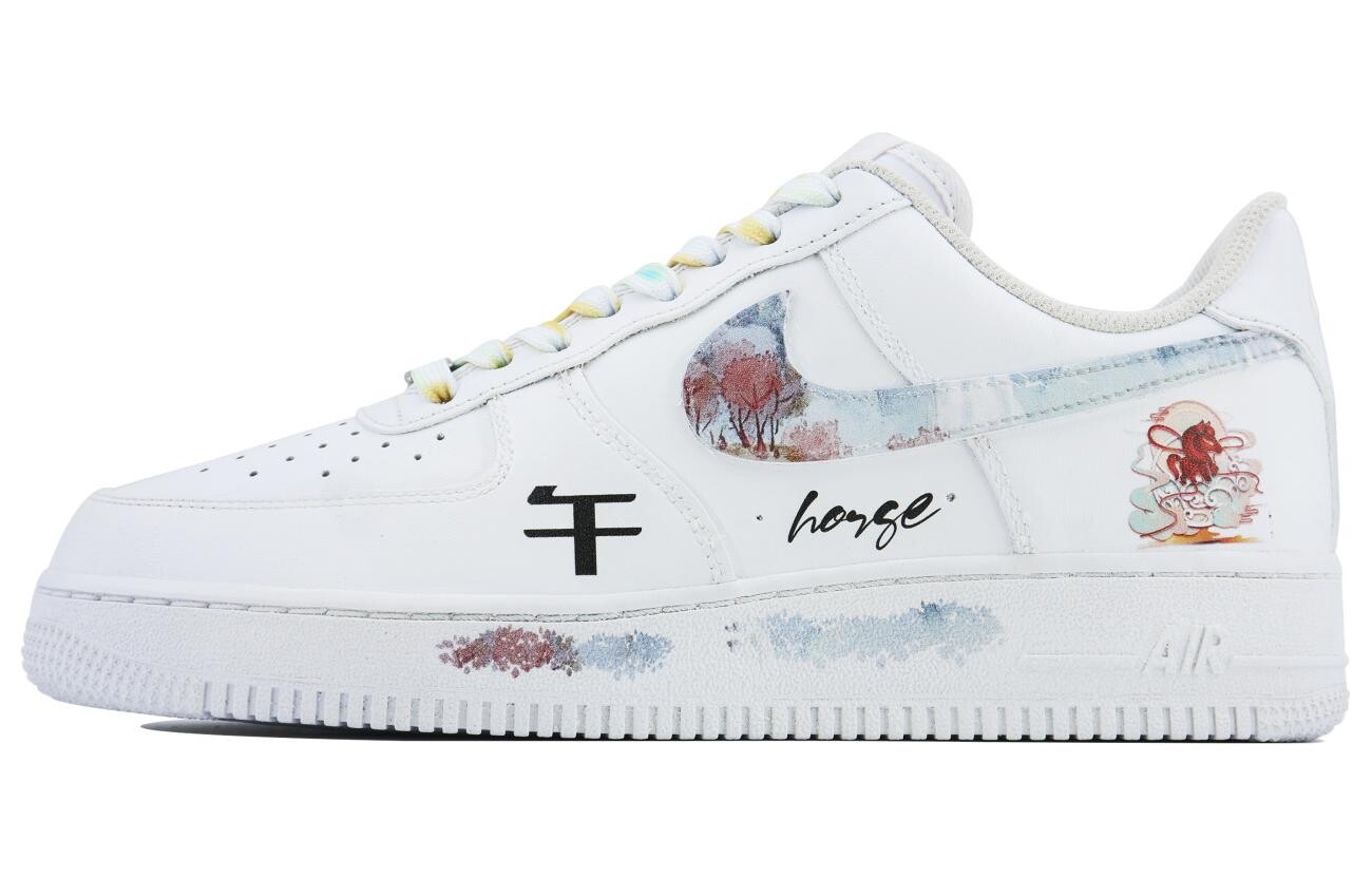 

Кроссовки Nike Air Force 1 Skateboarding Shoes Women's Low-top Red/Blue, белый