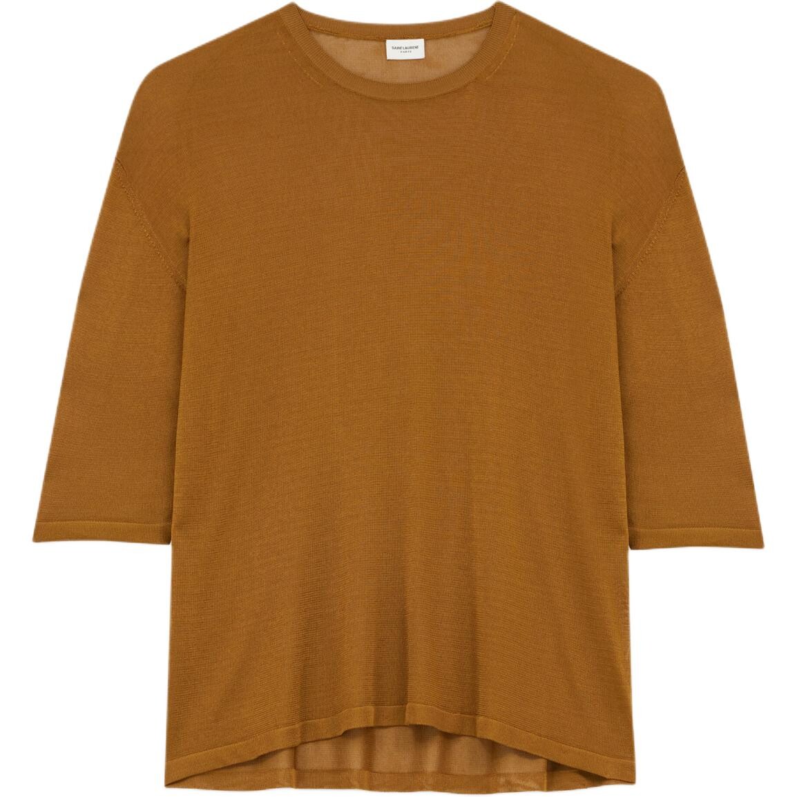 

Футболка мужская золотисто-коричневая Saint Laurent, коричневый