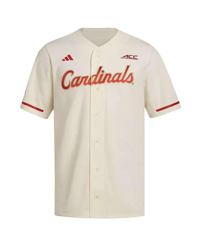 Мужская бейсбольная реплика джерси Louisville Cardinals кремового цвета adidas — фото 3