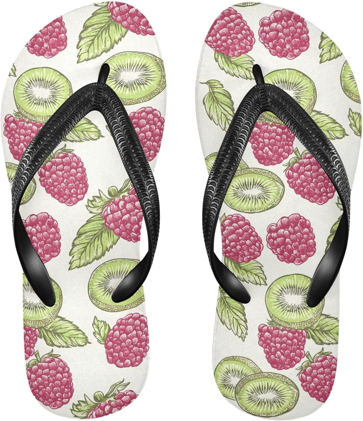 

Женские и мужские пляжные шлепанцы с киви и малиной, летние повседневные сандалии для душа 20860972 Kfbe, Kiwi